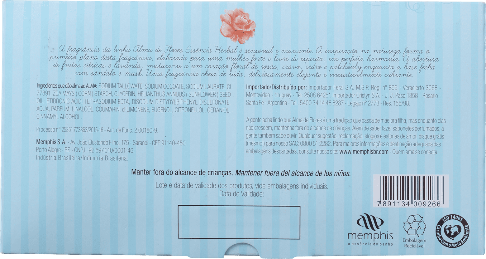 Kit Alma de Flores Herbal - Sabonetes em Barra 3x130g