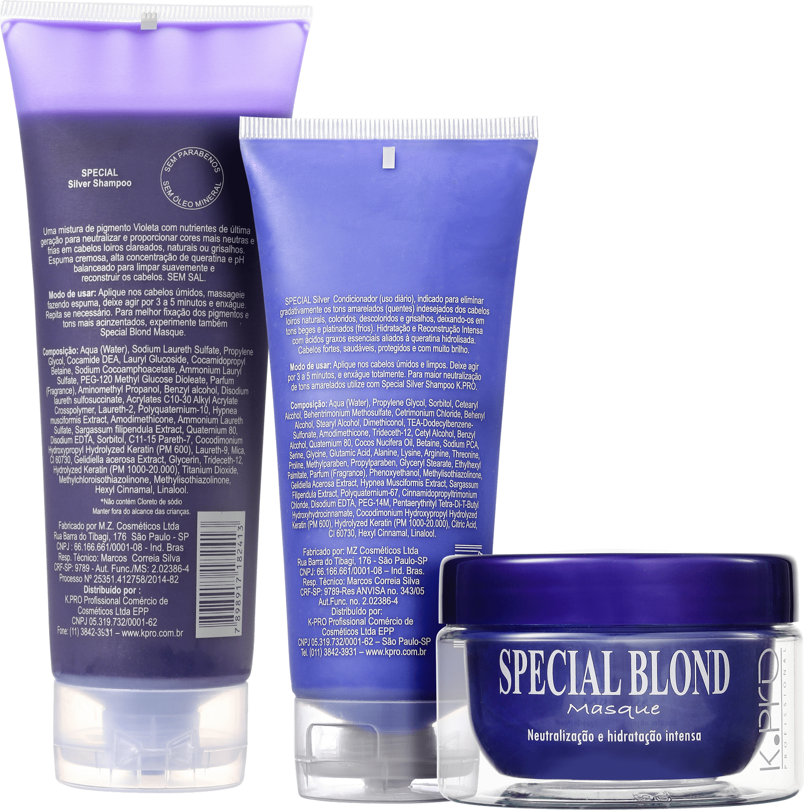 Kit K.Pro Special Silver Blond Special Silver Trio (3 Produtos)