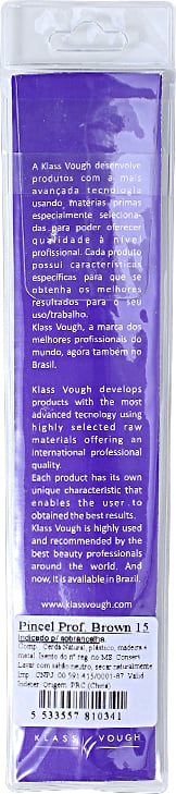 Klass Vough Brown Line 15 - Pincel para Cílios e Sobrancelhas