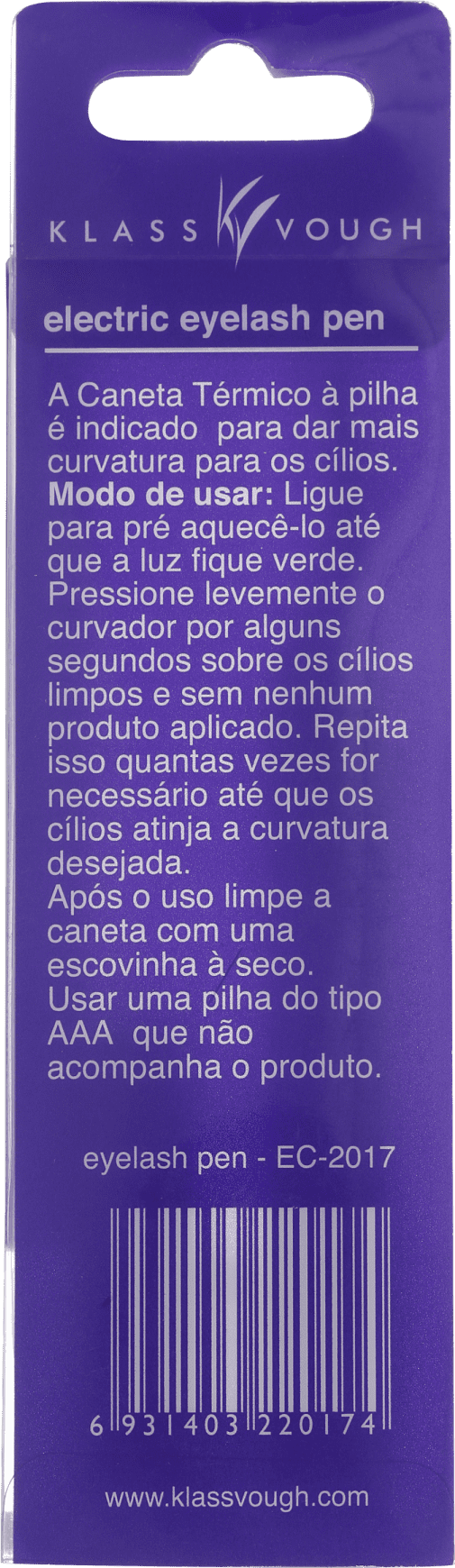 Klass Vough Electric Eyelash Pen EC-2017 - Curvador de Cílios Térmico