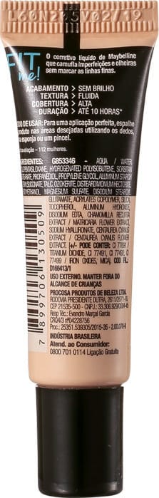 Maybelline Fit Me! Cor 10 Claro - Corretivo Líquido 10ml