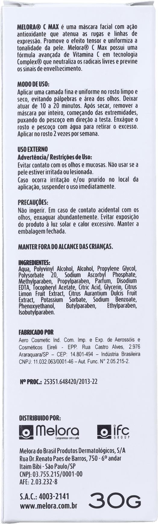Melora C Max - Máscara Anti-Idade 30g