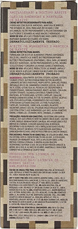 Korres Óleo de Amêndoas e Manteiga de Karité - Creme Nutritivo para as Mãos 75g