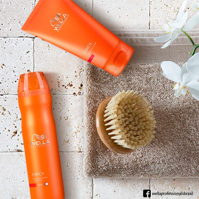 Kit Wella Professionals Enrich Escova Hidratação Express Cabelos Loiros (3 Produtos)