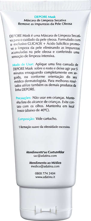 Ada Tina Depore - Máscara de Limpeza Secativa 100ml
