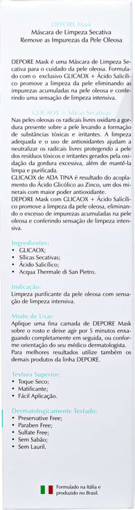 Ada Tina Depore - Máscara de Limpeza Secativa 100ml