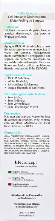 Ada Tina Depore Scrub - Gel Esfoliante Facial 60g