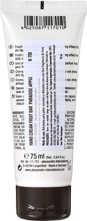Alessandro International Fruit Bar Paradise Apple - Creme para as Mãos 75ml