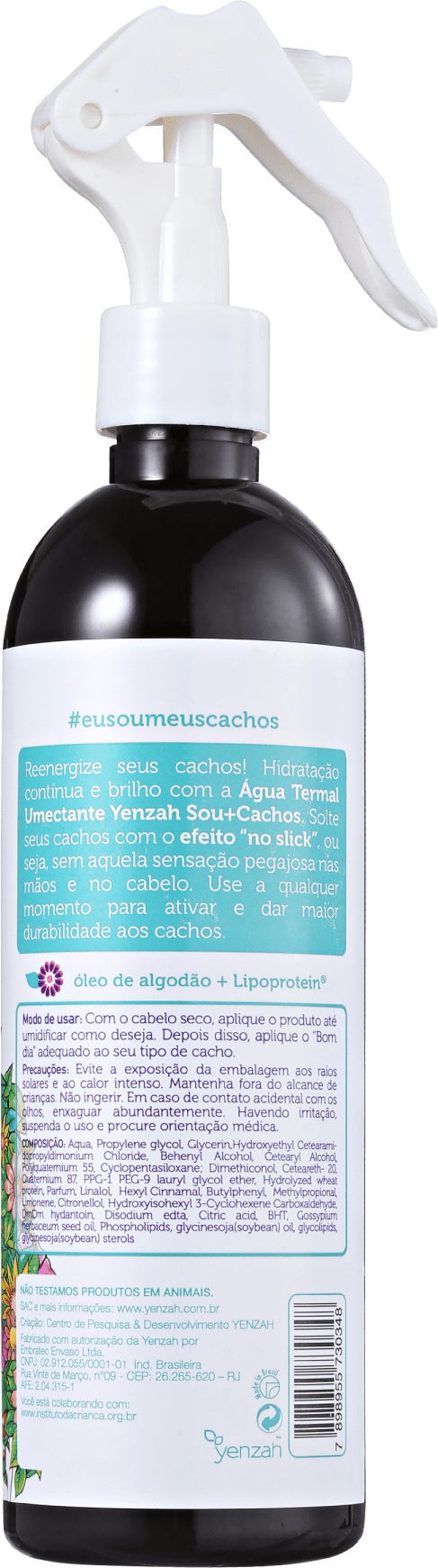 Yenzah Sou+Cachos Água Termal - Leave-in 365ml
