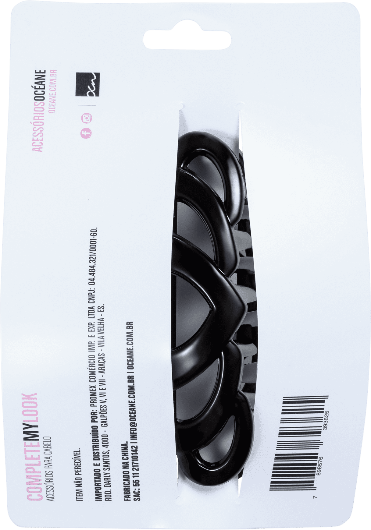 Complete My Look 158 Black - Prendedor de Cabelo