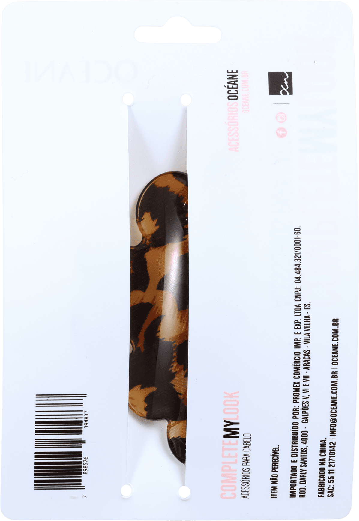Océane Complete My Look 191 Animal Print - Presilha de Cabelo