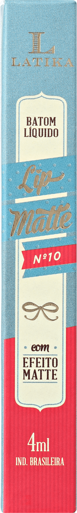 Latika Lip Coral Nº 10 - Batom Líquido Matte 4ml