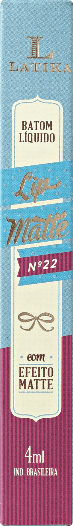 Latika Lip Vermelho Nº 22 - Batom Líquido Matte 4ml