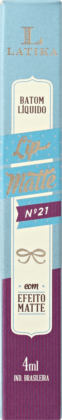 Latika Lip Roxo Nº 21 - Batom Líquido Matte 4ml
