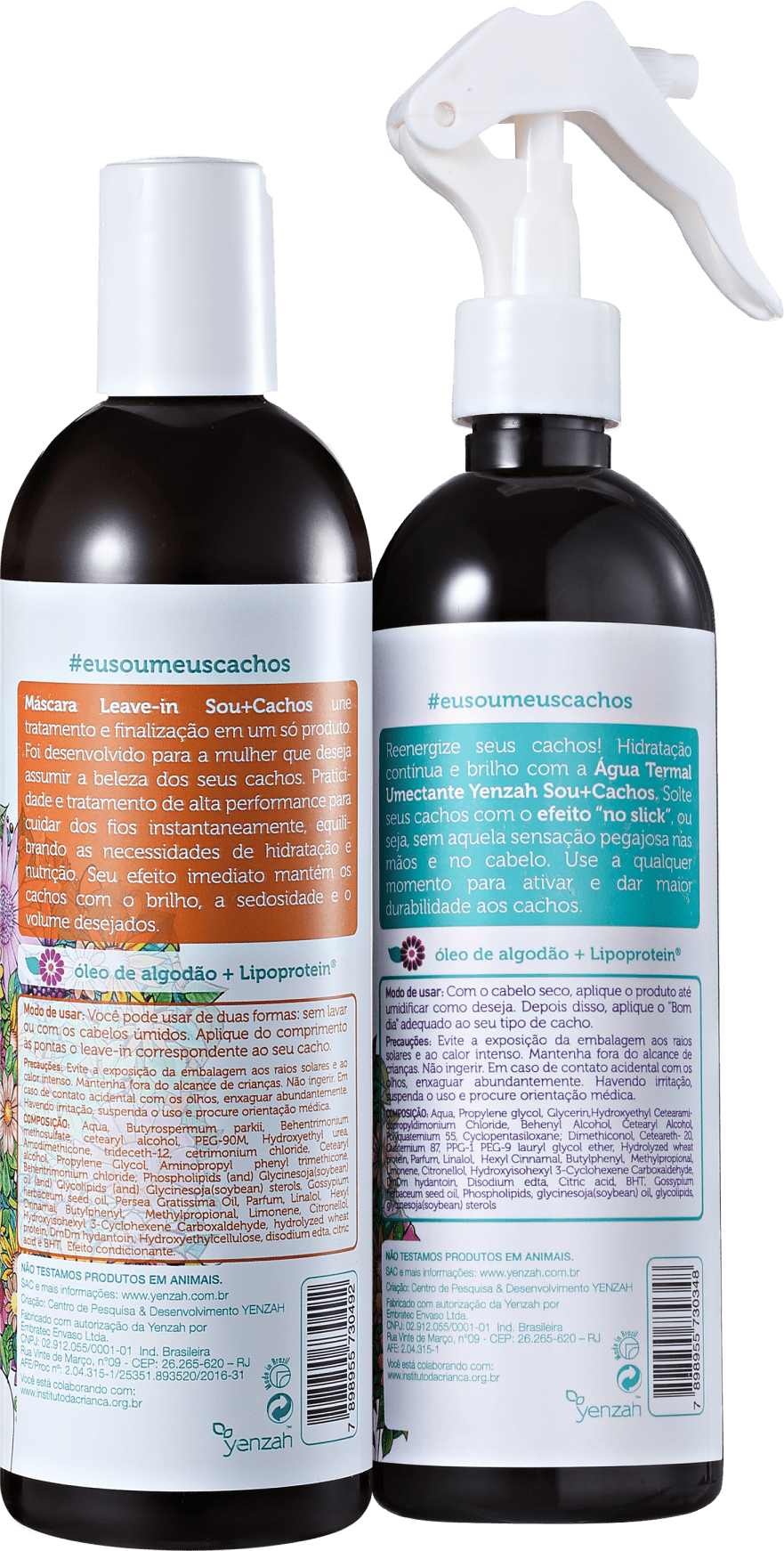 Kit Yenzah Sou+Cachos Forte Leave-in (2 Produtos)