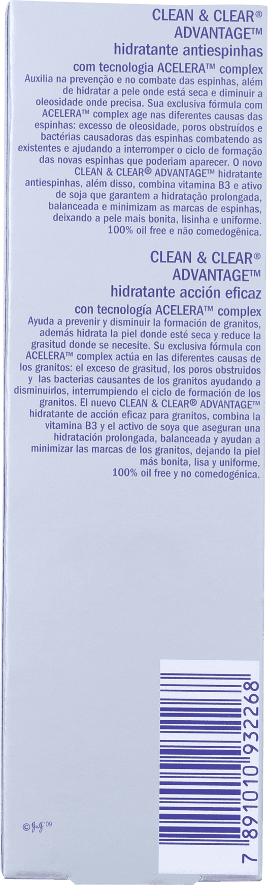 Clean & Clear Advantage - Hidratante Facial 50g