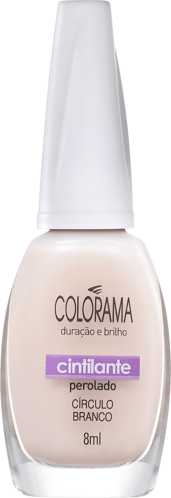 Colorama Forma em Cor Círculo Branco - Esmalte Transparente 8ml