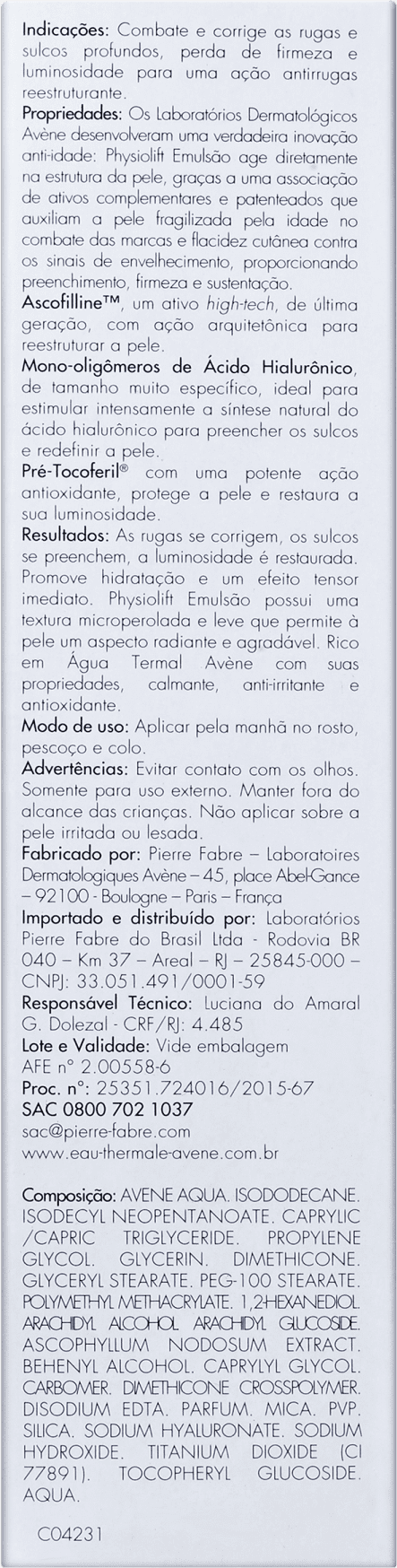 Avène PhysioLift Day Smoothing - Soro Anti-Idade 30ml