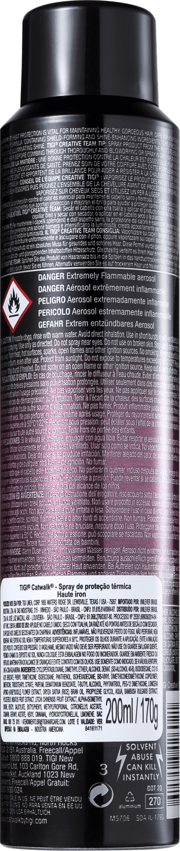 TIGI Catwalk Haute Iron - Spray Protetor Térmico 200ml