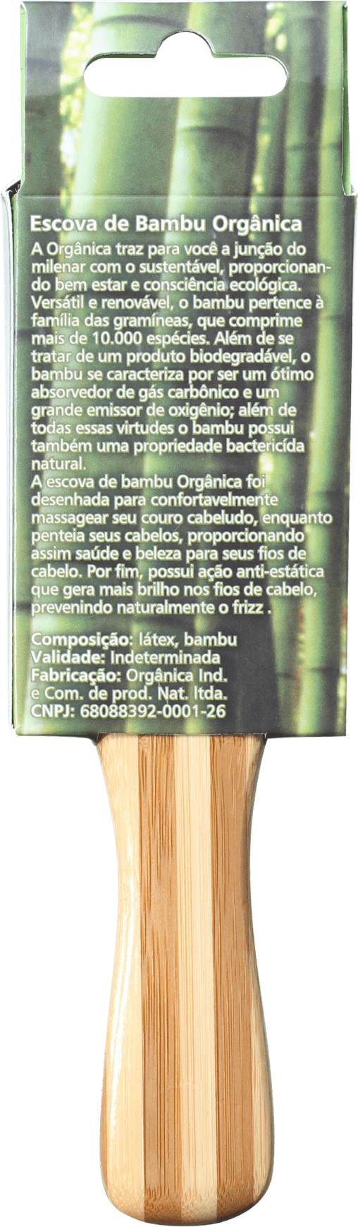 Orgânica Bambu de Bolsa - Escova de Madeira