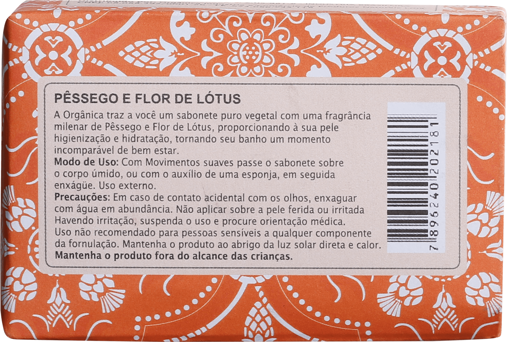 Orgânica Puro Vegetal Pêsseo e Flor de Lótus - Sabonete em Barra 90g