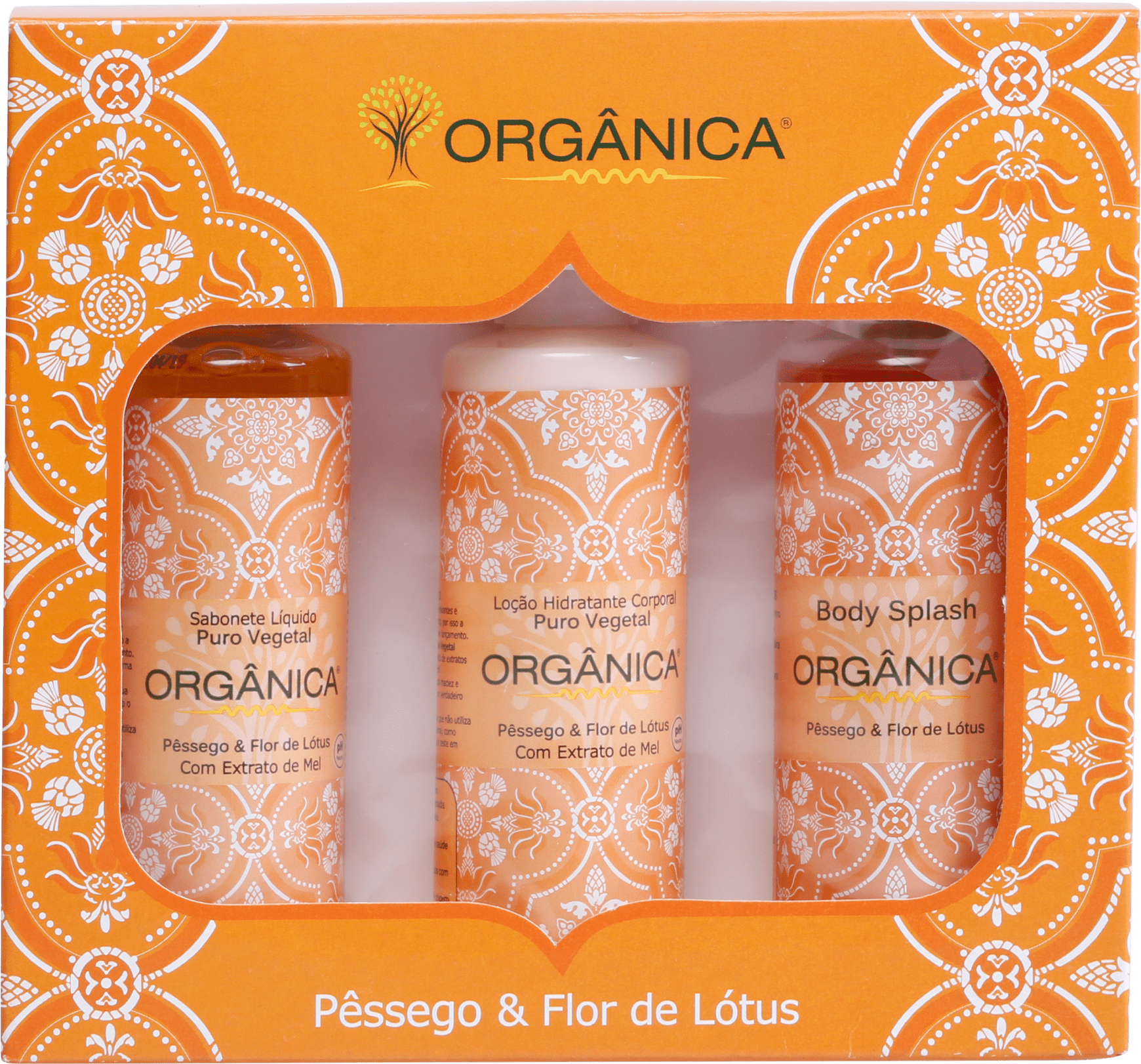 Kit Orgânica Tri Set Pêssego e Flor de Lótus (3 produtos)