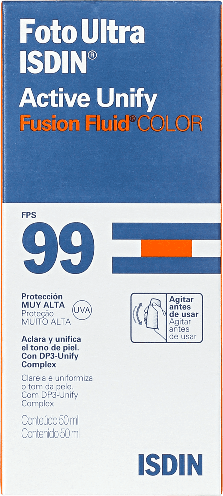 ISDIN Foto Ultra Active Unify Fusion Fluid Color - Loção Clareadora de Manchas 50ml