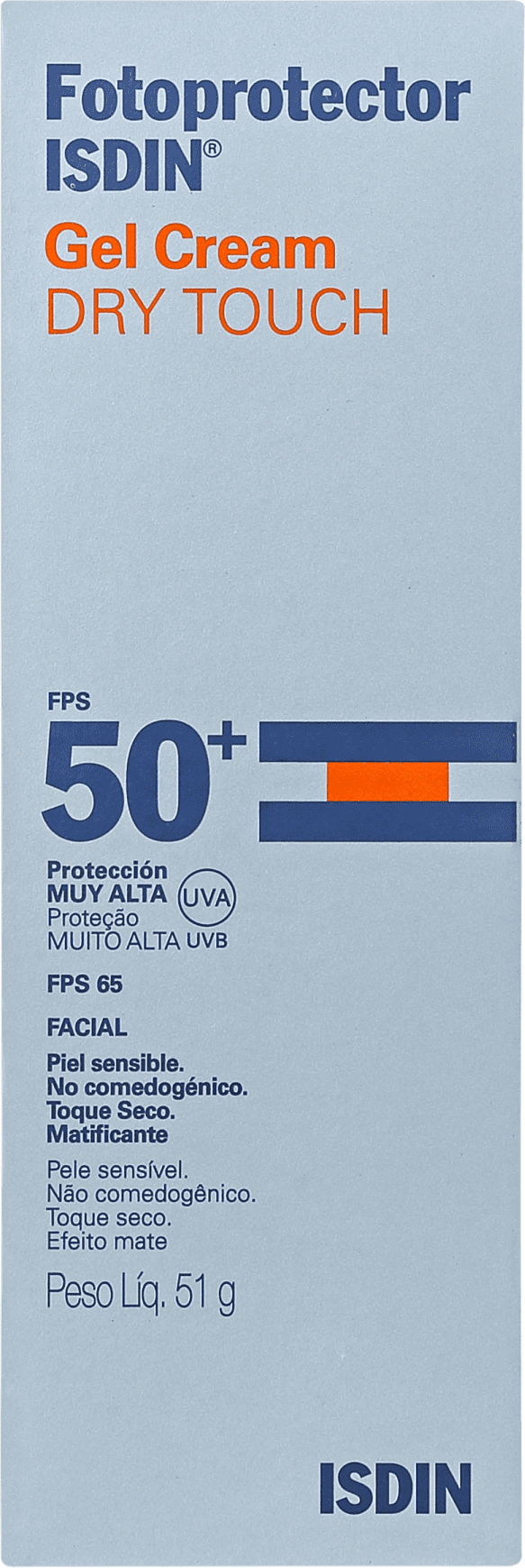 ISDIN Fotoprotector Gel Cream FPS 50 - Protetor Solar Facial 51g