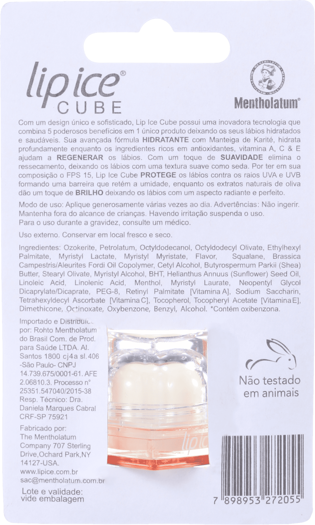 Lip Ice Cube Baunilha FPS 15 - Protetor Labial 6,5g