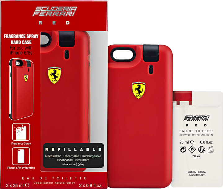 Scuderia Ferrari Red Masculino - Capa Para iPhone com Eau de Toilette 25ml + Refil Eau de Toilette 25ml