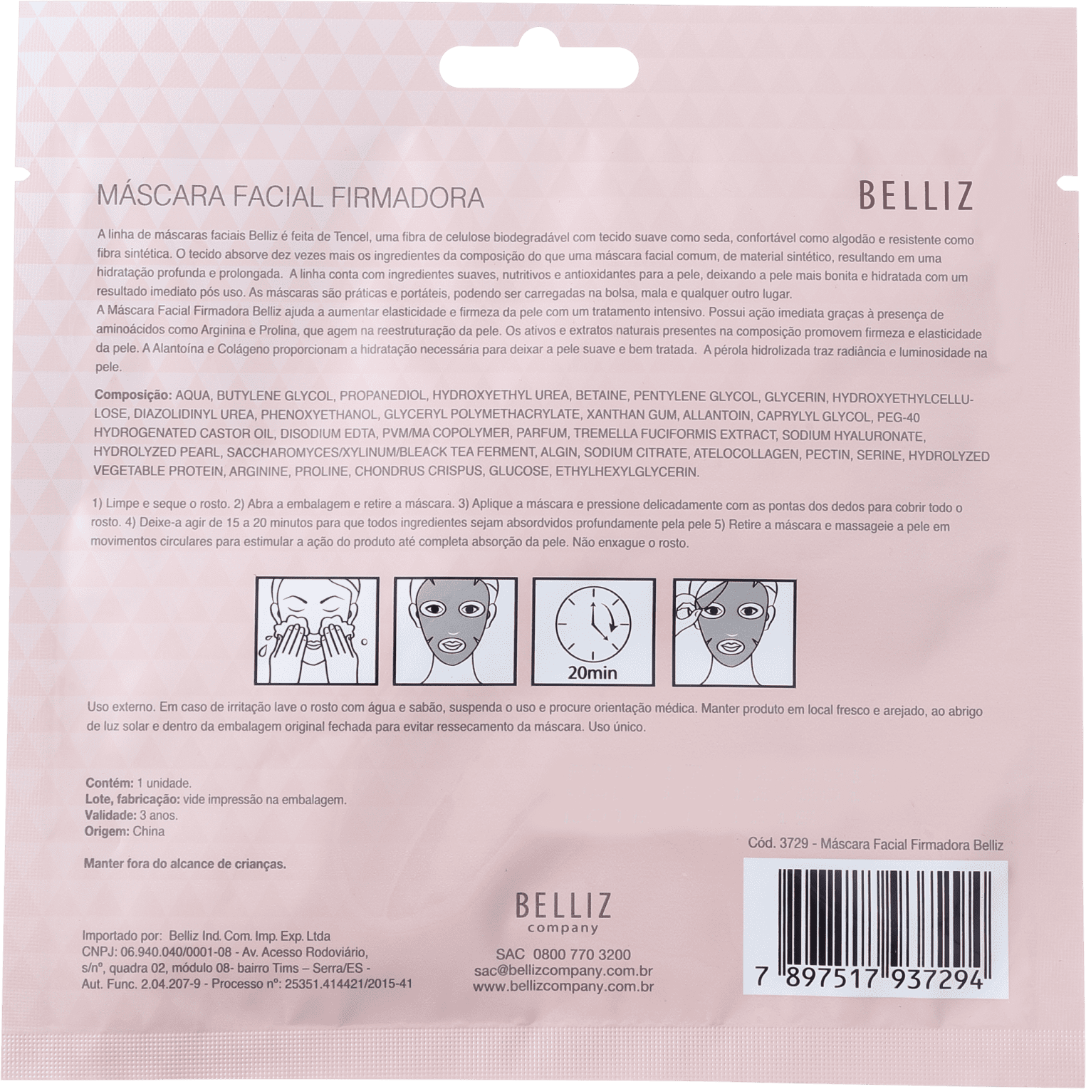 Belliz - Máscara Firmadora (1 unidade)