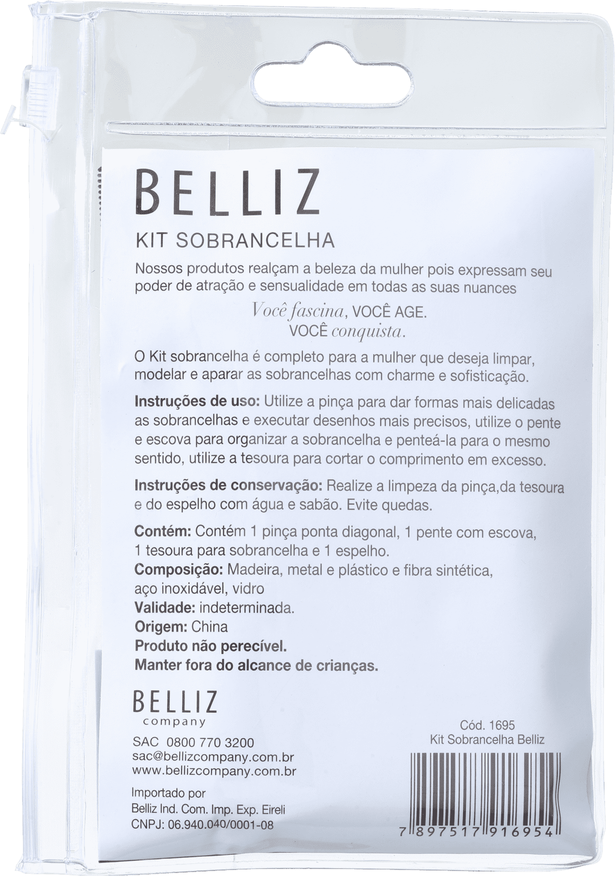 Kit Belliz de Acessórios para Sobrancelha (4 produtos)
