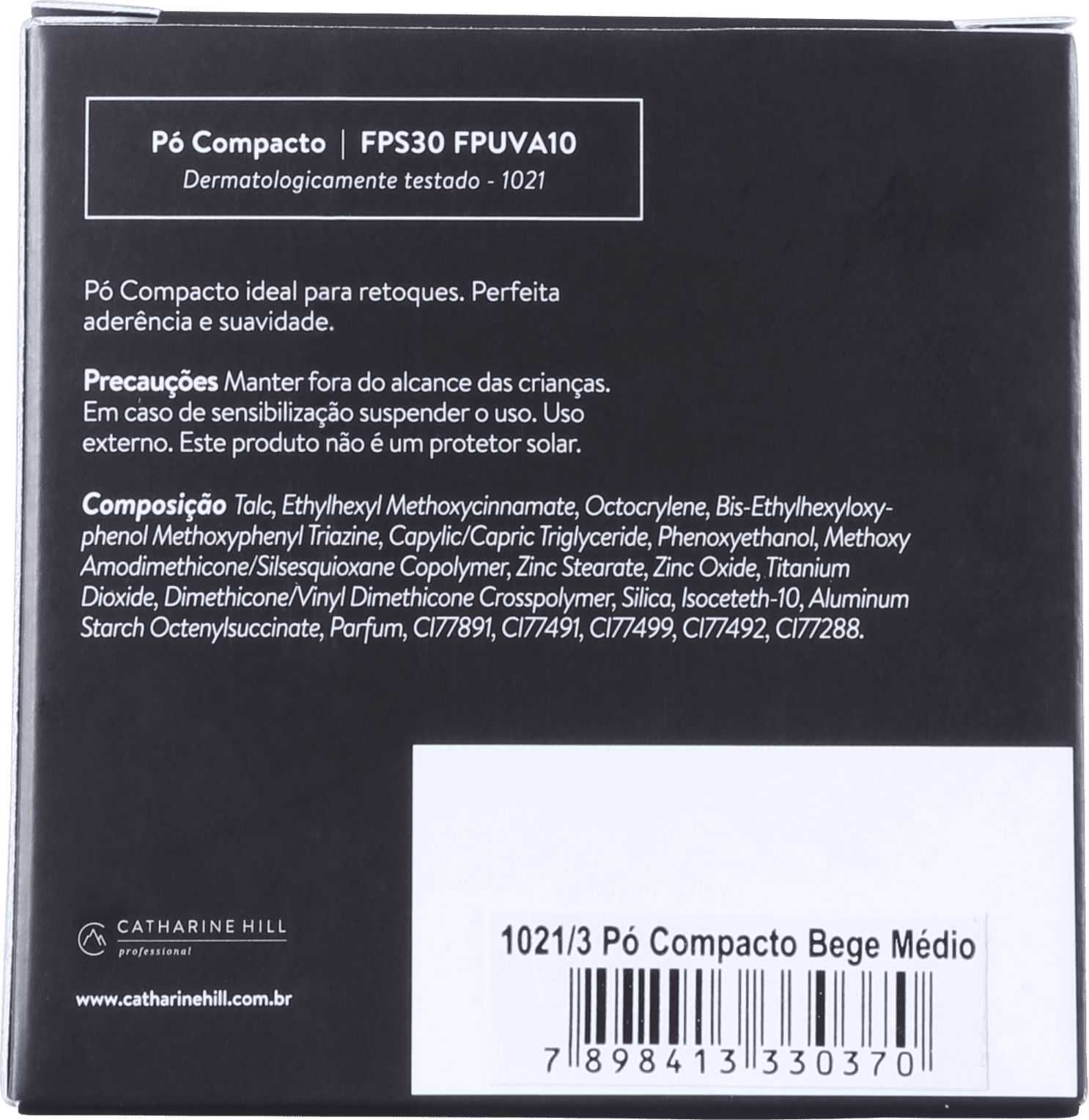 Catharine Hill Pressed Powder Micronizado Bege Médio - Pó Compacto Natural 9g