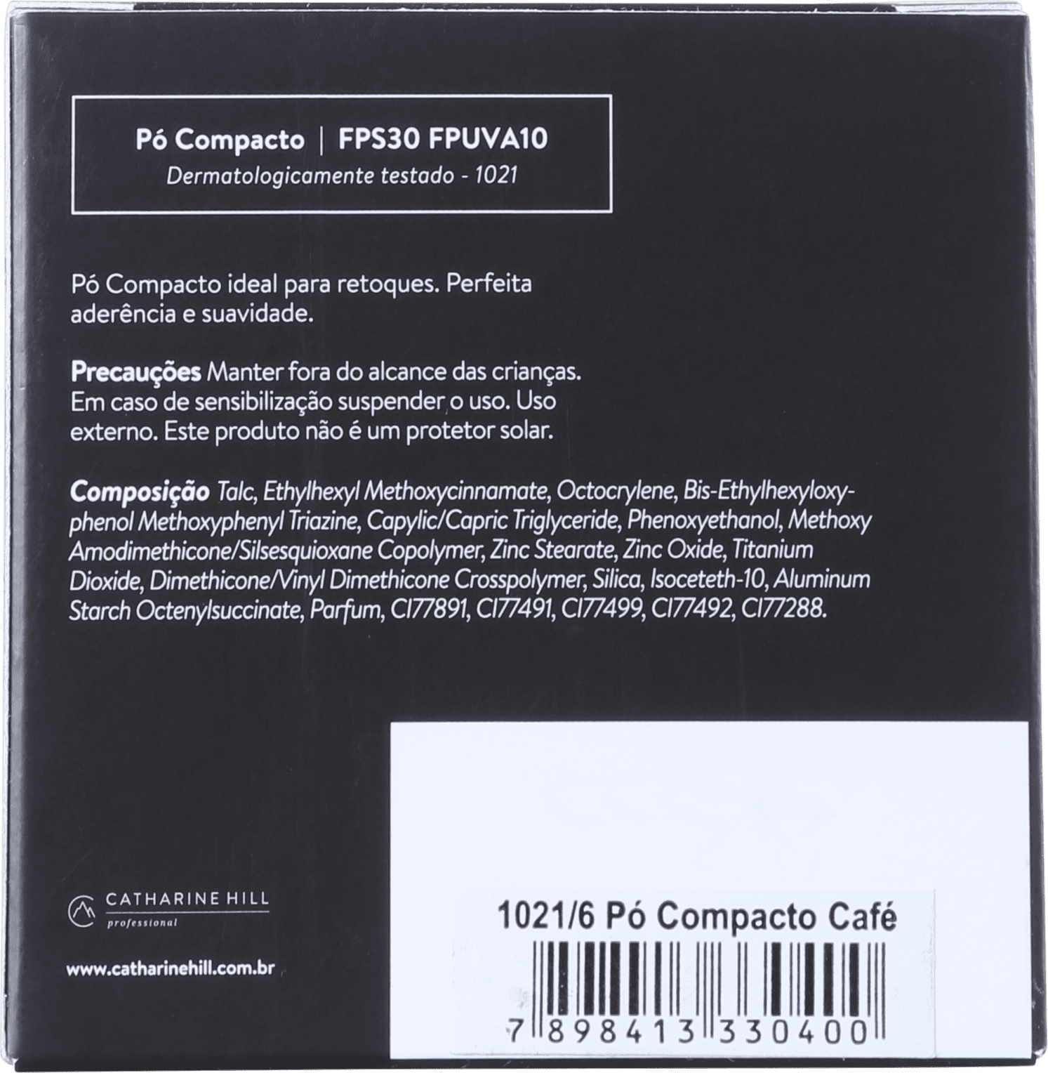 Catharine Hill Pressed Powder Micronizado Café - Pó Compacto Natural 9g