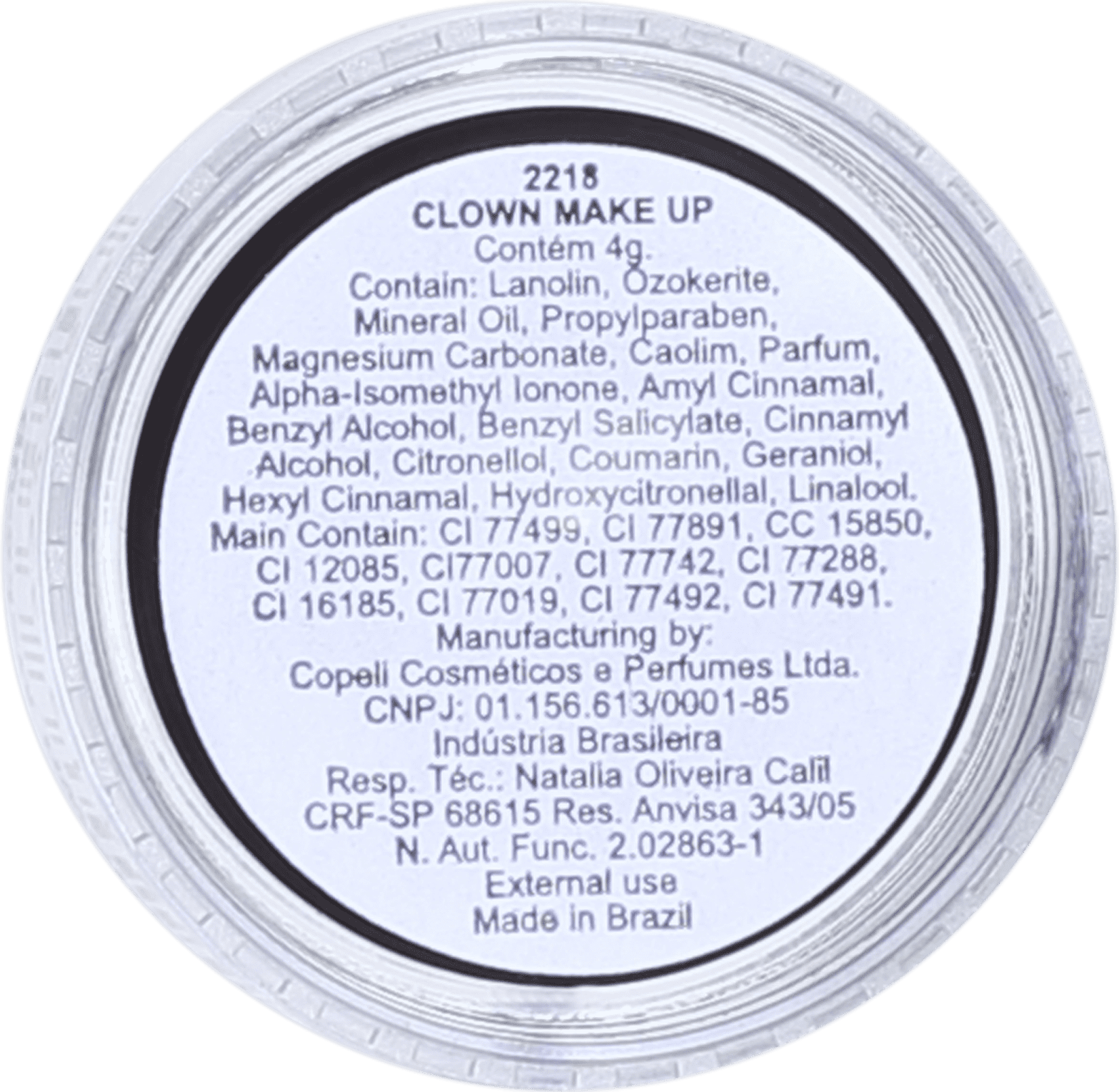 Catharine Hill Clown Make-up Waterproof Mini Preto - Sombra Matte 4g