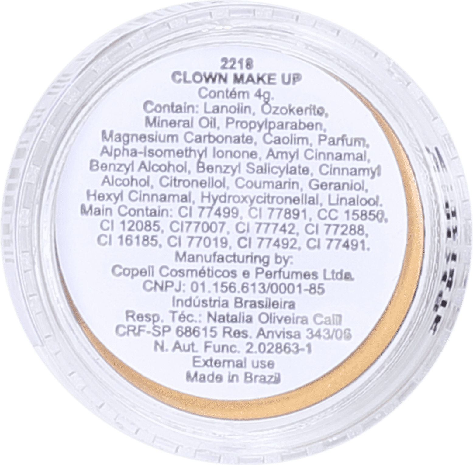 Catharine Hill Clown Make-up Waterproof Mini Dourado - Sombra Matte 4g