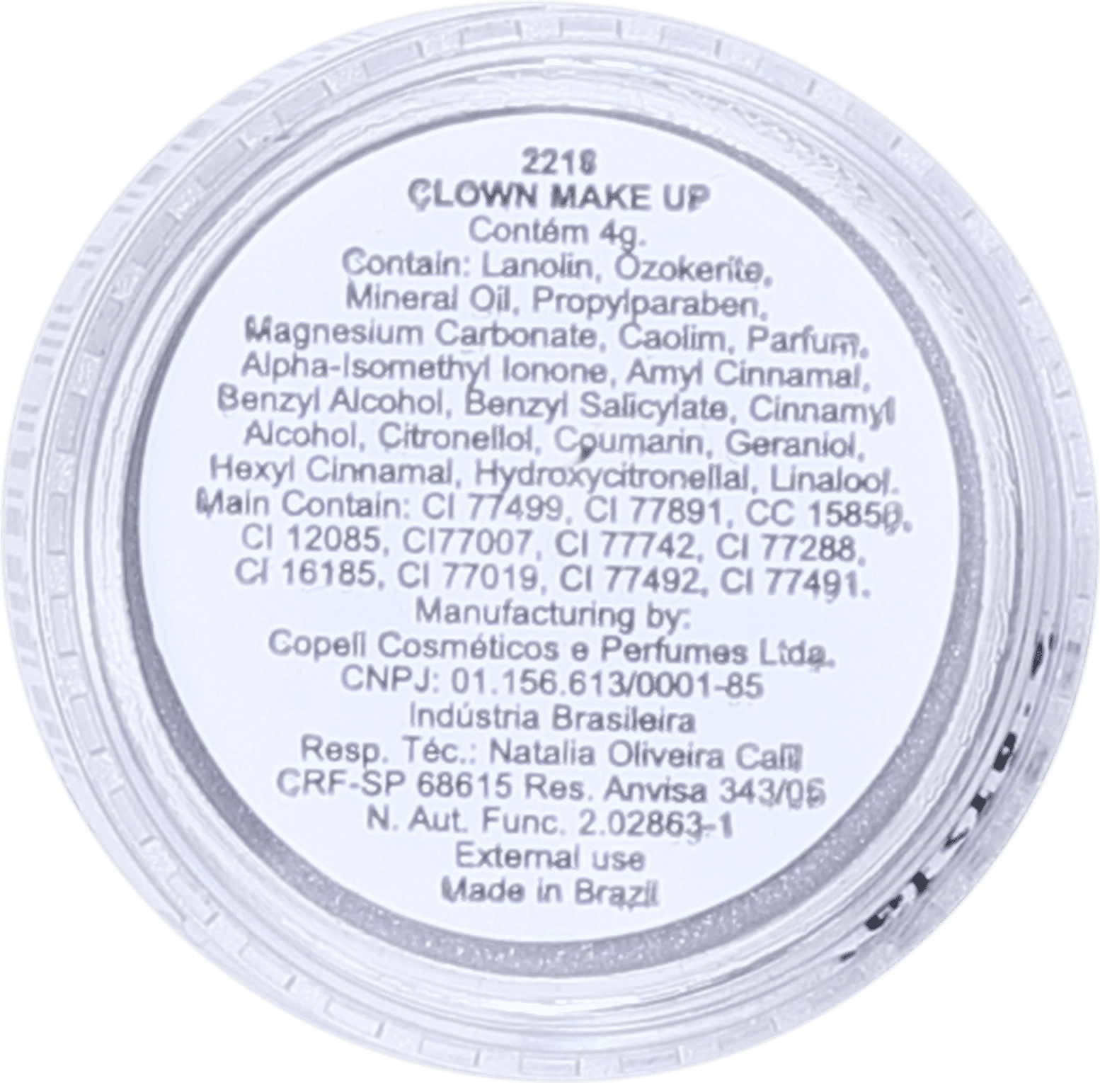Catharine Hill Clown Make-up Waterproof Mini Prateado - Sombra Matte 4g