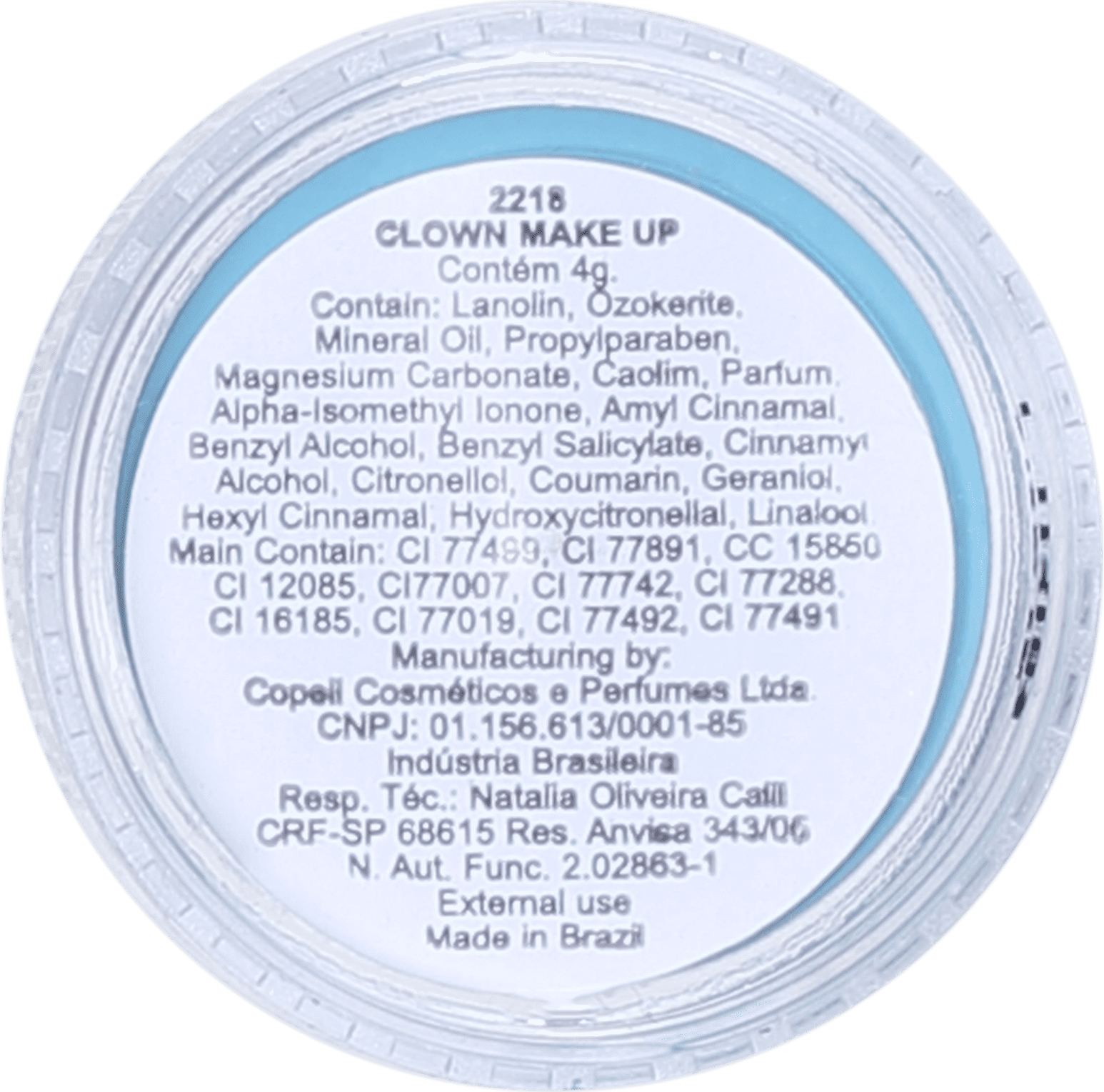 Catharine Hill Clown Make-up Waterproof Mini Brand Blue - Sombra Matte 4g