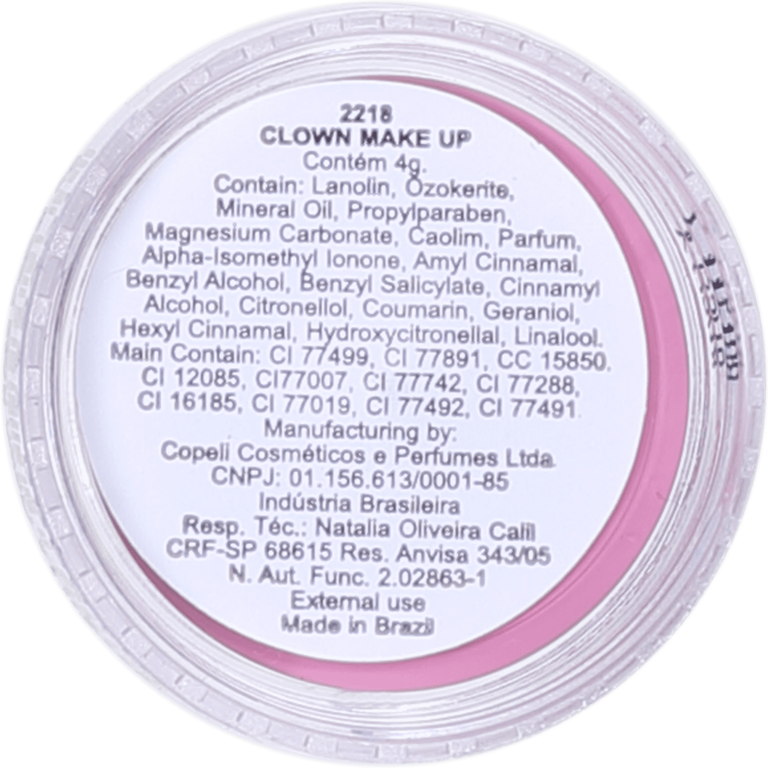 Catharine Hill Clown Make-up Waterproof Mini Rosa Pastel - Sombra Matte 4g