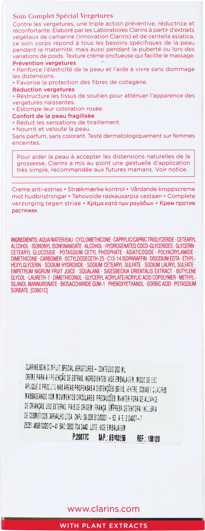 Clarins Stretch Mark Minimizer - Creme para Estrias 200ml