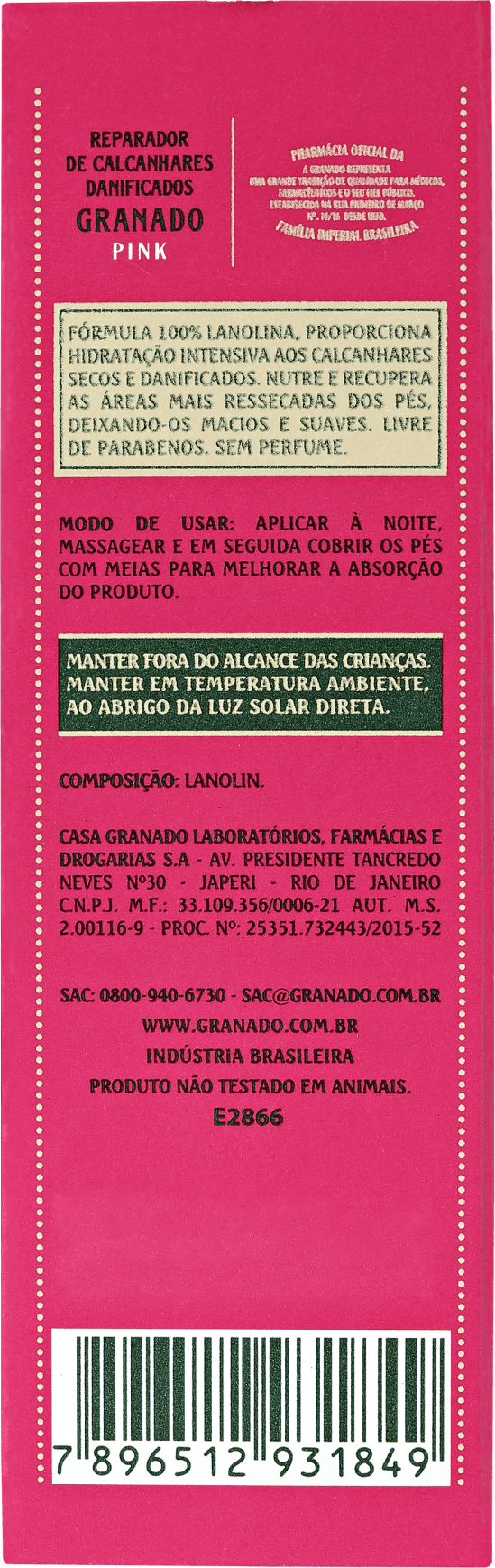 Granado Pink Reparador de Calcanhares Danificados - Creme para os Pés 20g