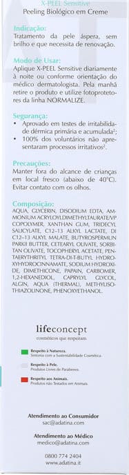 Ada Tina X-Peel Sensitive - Creme Anti-idade Clareador 30ml