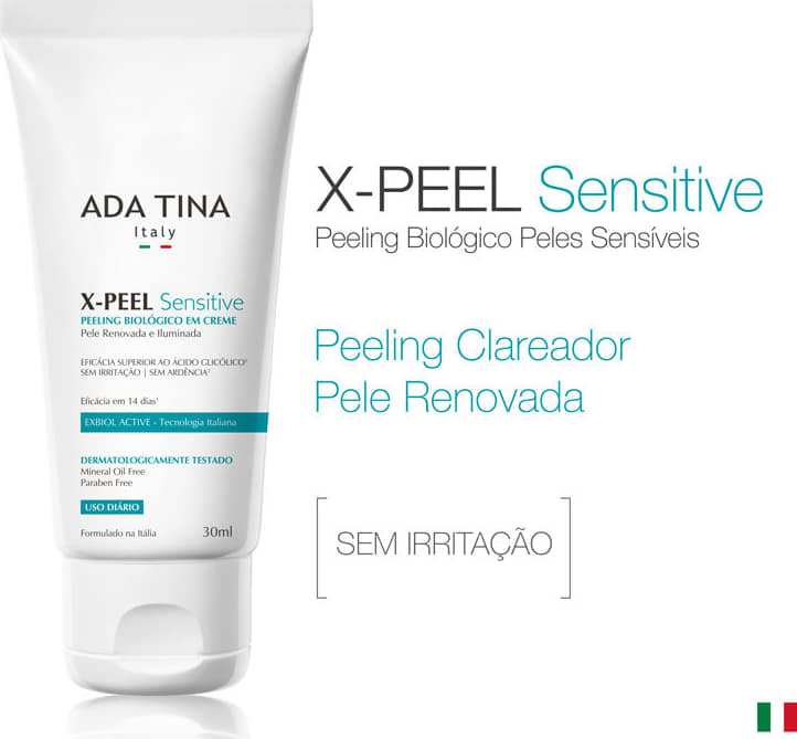 Ada Tina X-Peel Sensitive - Creme Anti-idade Clareador 30ml