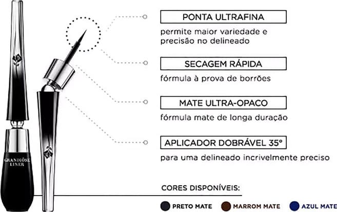 Lancôme Grandiôse Matte 02 Chocolate Brown - Delineador Líquido 1,3ml