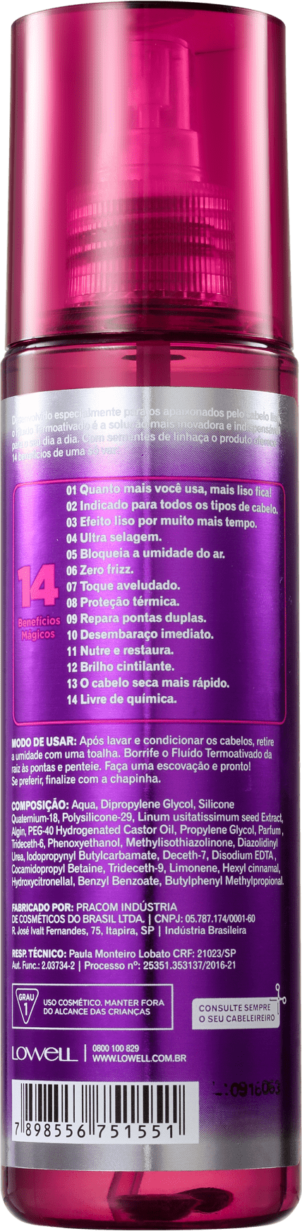 Lowell Keeping Liss Liso Mágico - Spray Termoativo 200ml