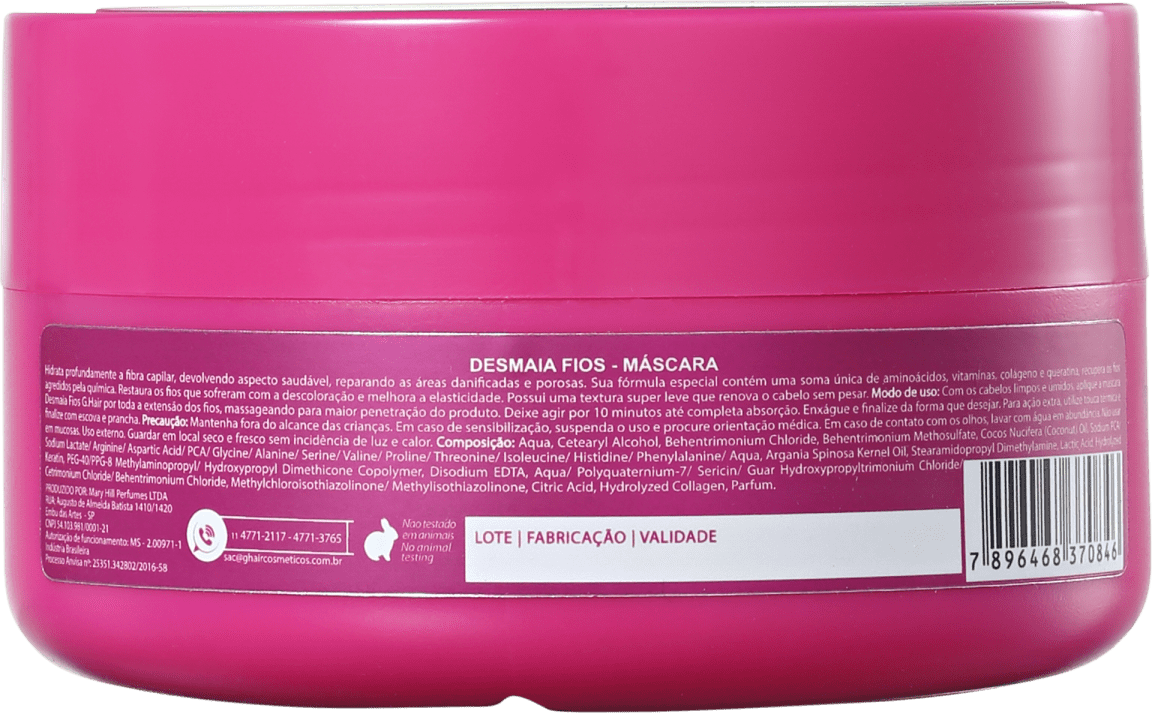 G.Hair Desmaia Fios - Máscara Capilar 250ml