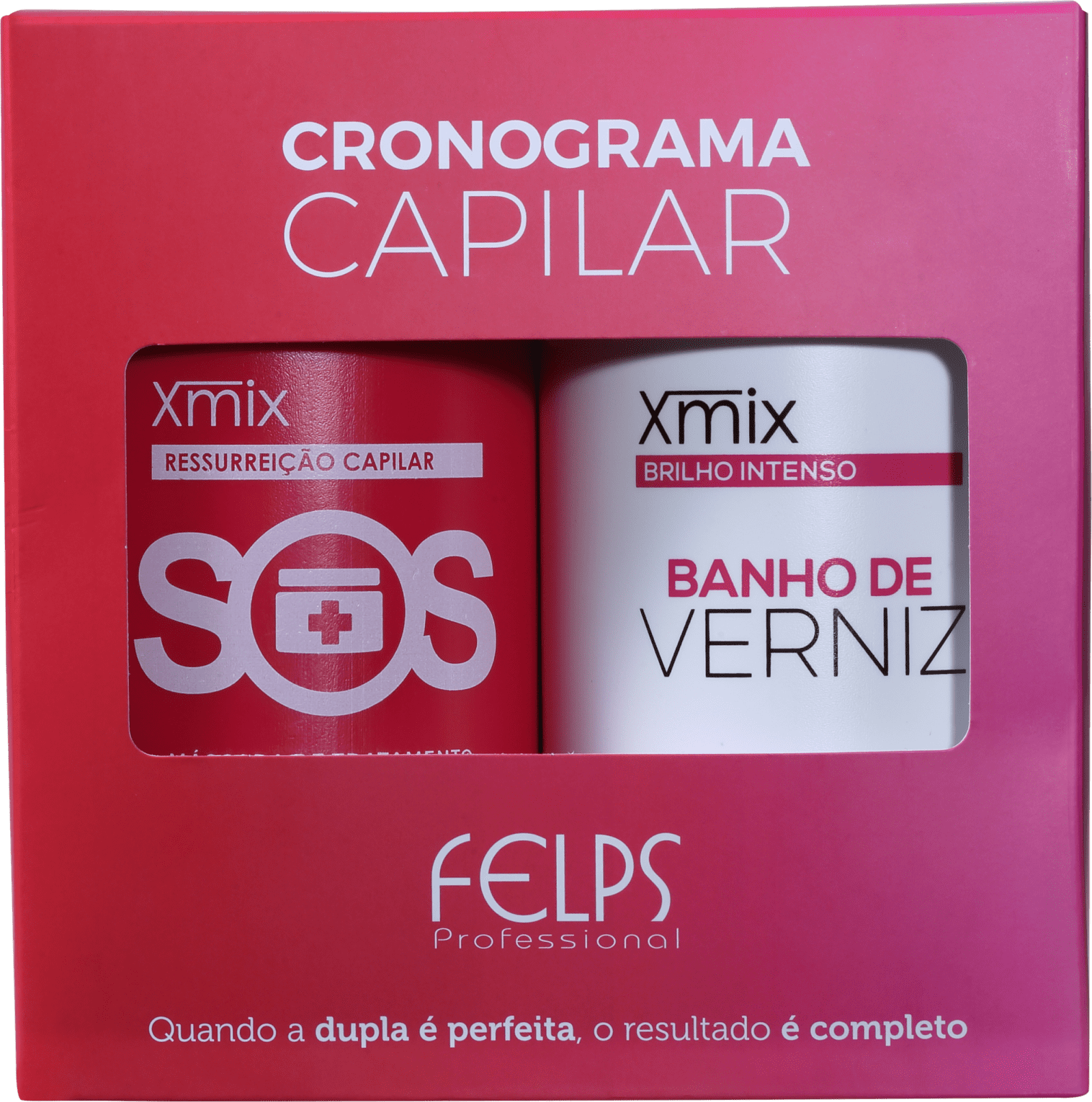 Kit Felps Profissional Xmix Cronograma Capilar de Salão (2 Produtos)
