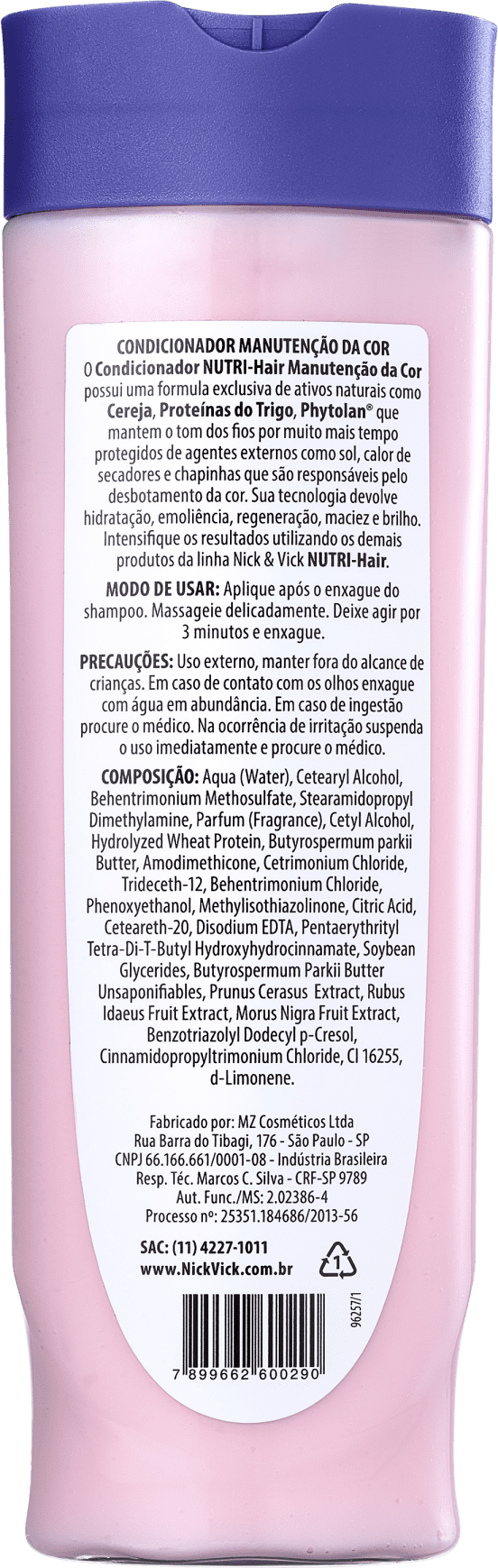 Nick & Vick NUTRI-Hair Manutenção da Cor - Condicionador 300ml