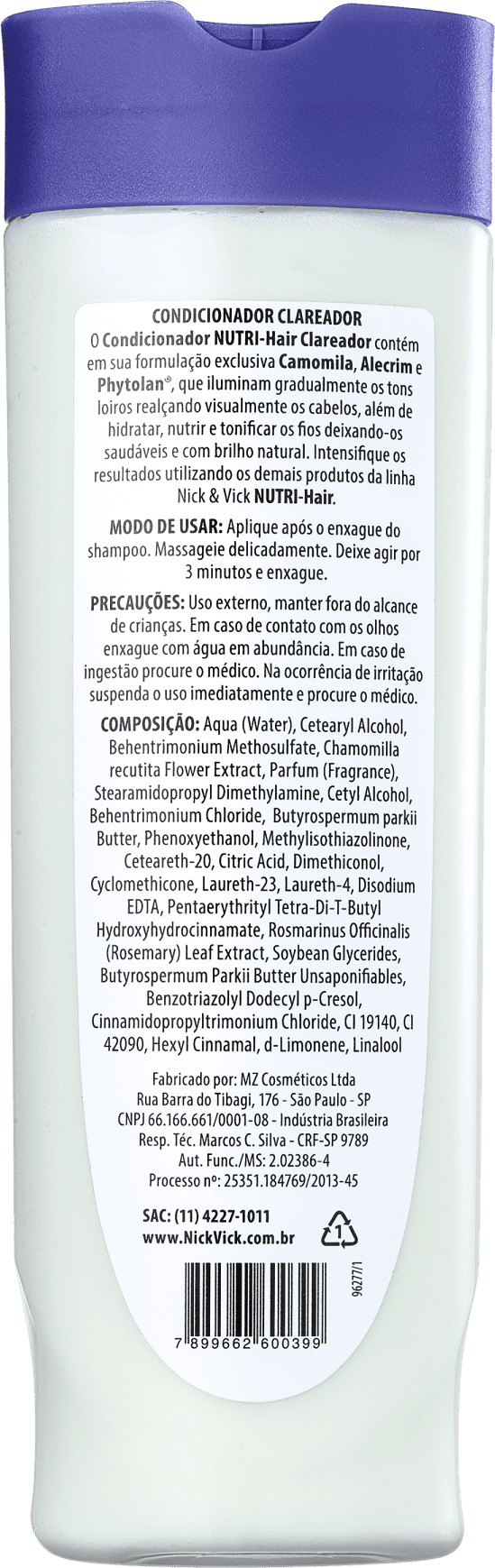 Nick & Vick NUTRI-Hair Clareador - Condicionador 300ml