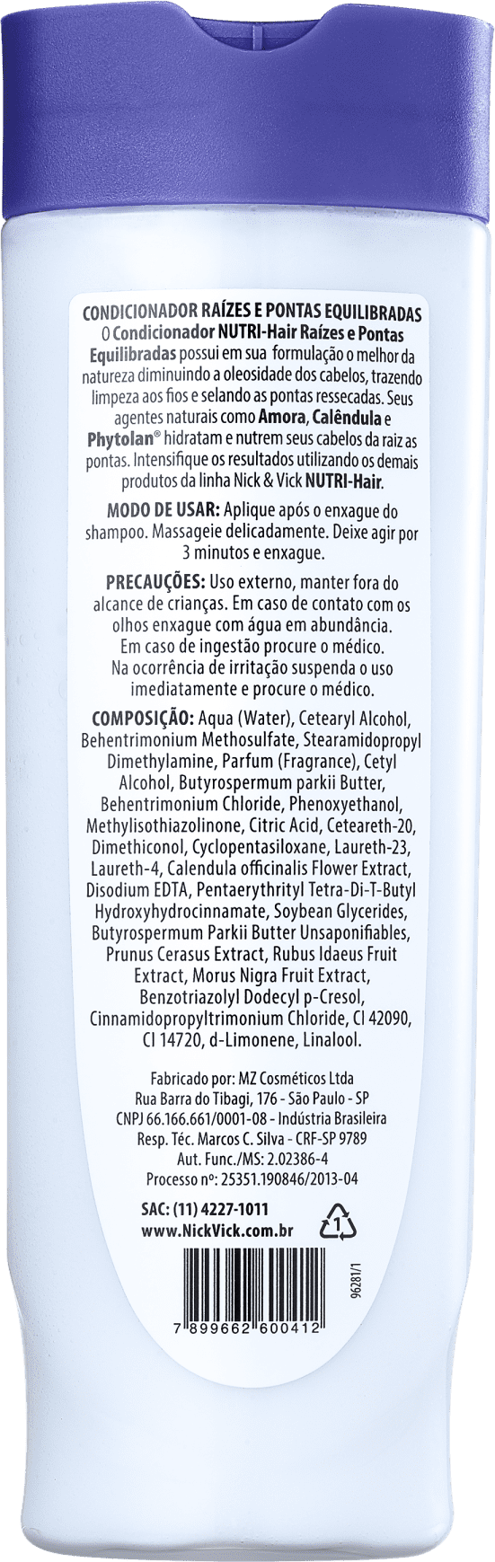 Nick & Vick NUTRI-Hair Raiz e Pontas Equilibradas - Condicionador 300ml